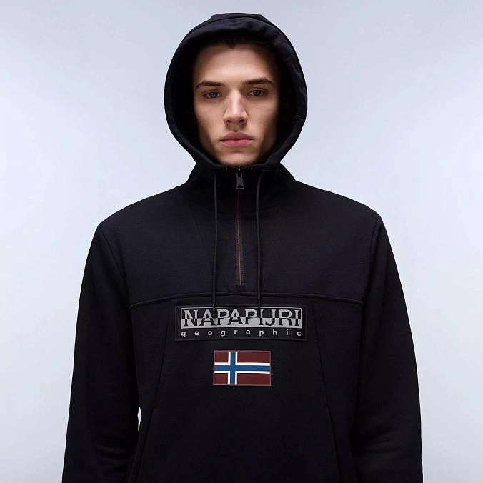 Толстовка Napapijri Burgee HZH 2.0 Black